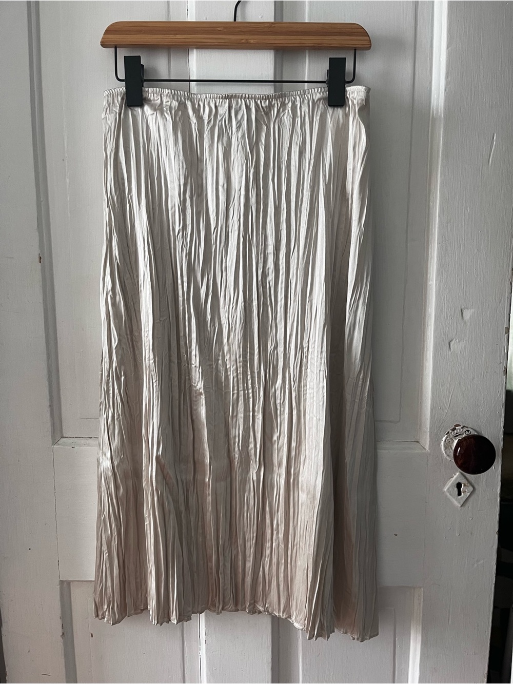 Eileen Fisher Silk Blend Oyster Skirt XS (fits up to M)